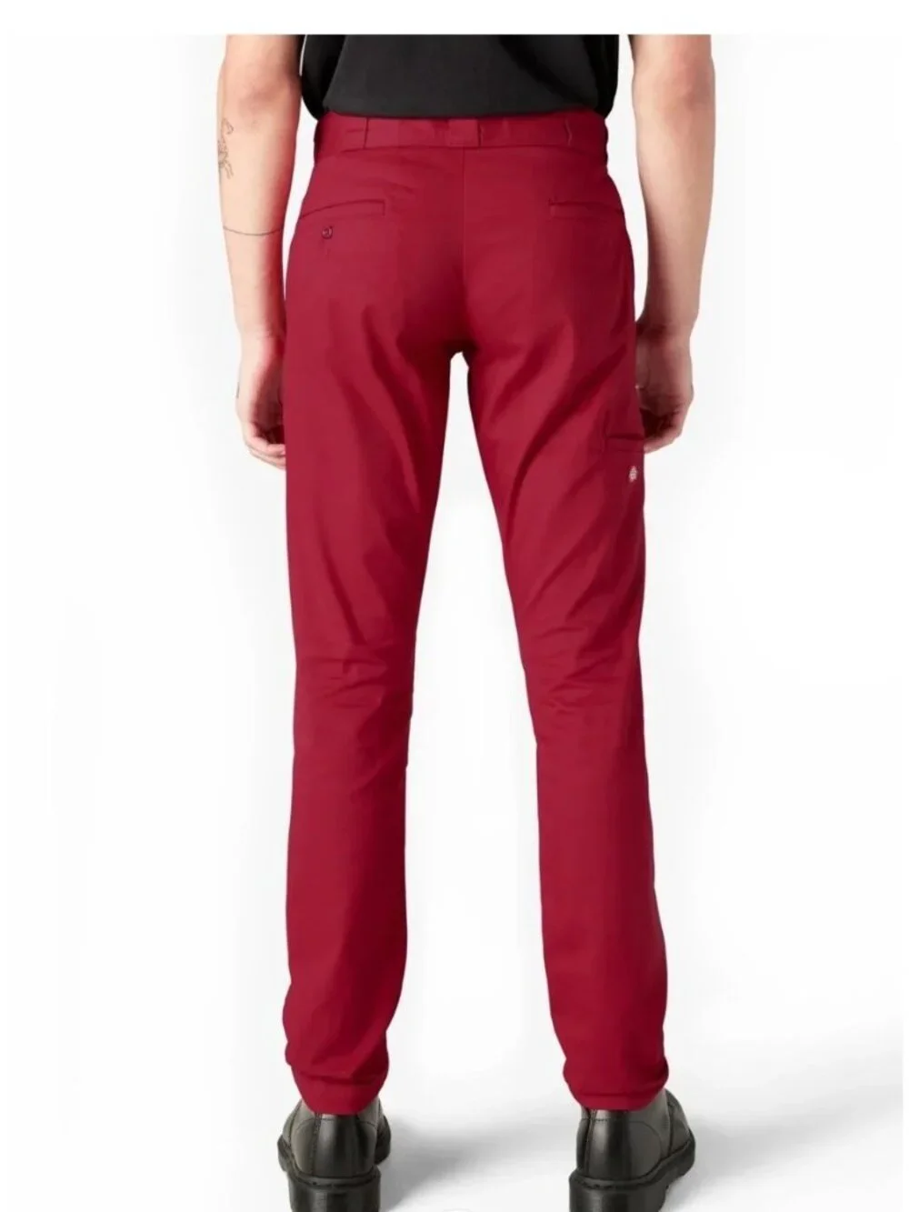Dickies Men’ Flex Twill Work Red Pant Skinny Fit With Straight Leg Size 38X32